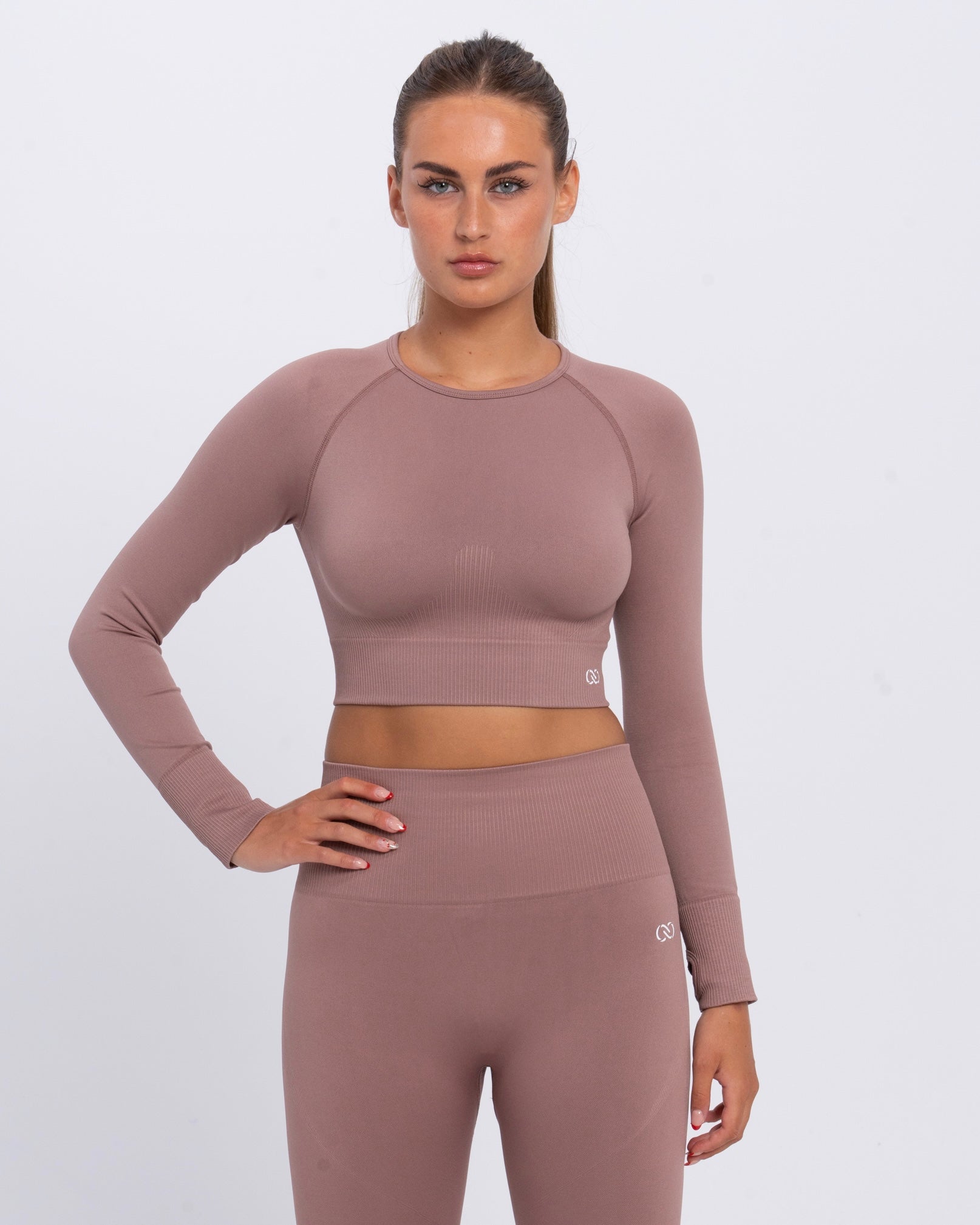 Yoga Attire Long Leggings Light Brown