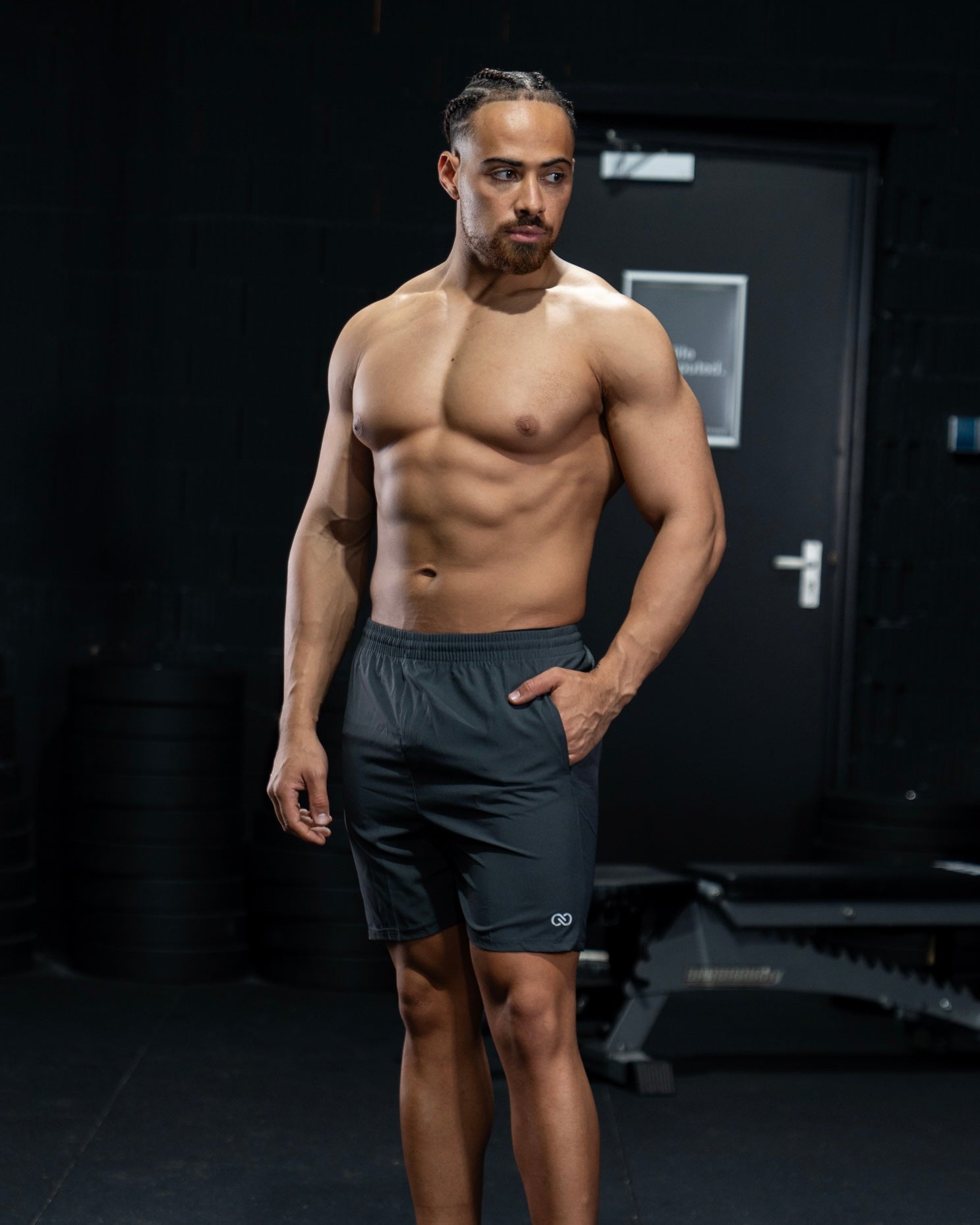 Track Short Grey